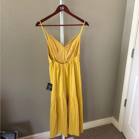 NWT Lulu’s Yellow Sleeveless Summer Dress - Picture 4 of 4